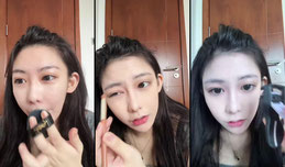 女孩子直播化妆