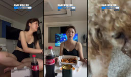 뉴비1일차 )고추바사삭 먹방(만두)