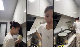 大漂亮阜阳卷馍在家画饼