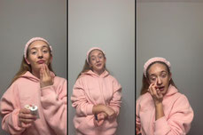 practicing my makeup