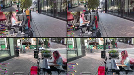 Busking in 110°F (43°C) - Piano and Keytar! | !socials