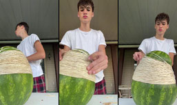 BIGGEST watermelon rubber and explosion