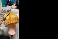 のんびりウィッグセットしてます
