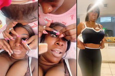 Getting my lashes done