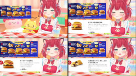 今日出たマックの月見とサイド全部食べ比べる🌕🍔おうち3Dでたべるよ！