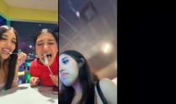 watch two baddies eat ice cream 😄🍦