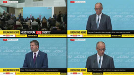 German Chancellor Friedrich Merz speaks after AfD victory in state election