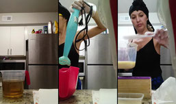 making homemade soap