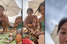 Beach mukbang