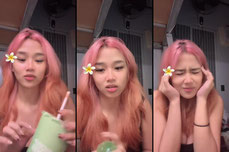 i have pink hair omfg