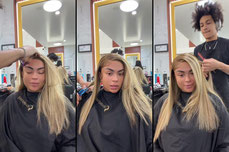 Getting my hair done 😛