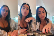 eating sushi