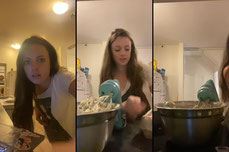 Baking a pound cake