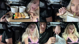 eating in my car 💕😍