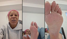 members ankles foot soles of feet heels toes long toenails