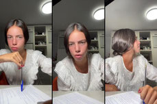 cortando el pelo a mi hermana