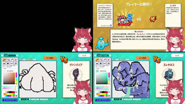 自分で描いたドット絵がモンスターと戦うゲームやる！⚔️【AIドット絵バトル】