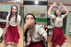 ハートミーが飛んでくるたびにひょっこり顔を出す人