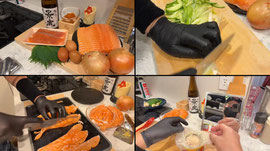 飯テロ料理配信【サーモンづくし！！】