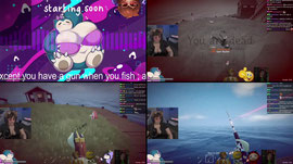 Fishing with da homies @no_oj @ohaim @skellypops @thatbigginge  !links  !shop !Bodypillow #breastawareness