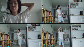 quickly learning kpop dance before going off to fam stuff