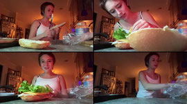 making a sub sandwhich