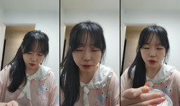 신입여캠 첫방송 식사미션 14,15