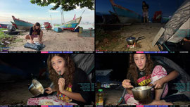 IRL🇹🇭Pattaya Camping & Cooking on the Beach🏕️แคมป์ปิ้งทำอาหารตอนเย็น [eng/ไทย]