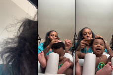 Doing my baby hair