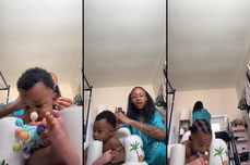 Doing my baby hair