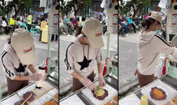 退役女团重生摆摊卖饭团……