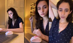 POV: awkward receptionist stares you down. Is she mad? | ASMR 🐁