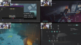 playing a video game