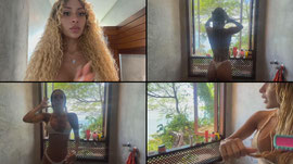 rE  lavando o cabelo