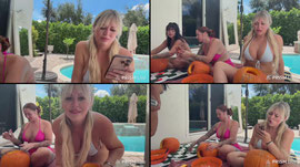 pool pumpkin carving @emjayplayss @ognaomifoxx