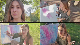 Peinture dans le parc!! chisme chill 🥰🥰 ❤🦋