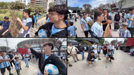 IRL REGALANDO UNA ENTRADA PARA EL PARTIDO DE MESSI 🇦🇷