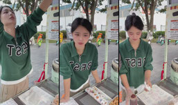 退役女团重生摆摊卖饭团……