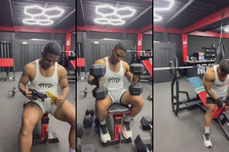 Entreno de pecho y 🥥😁💪🏾