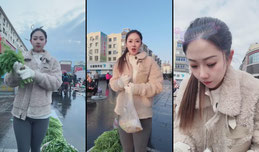 入冬东北早市场烟火气息