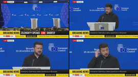 Zelenskyy speaks in Brussels