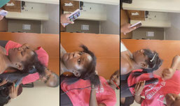 Getting my hair done