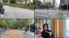 walking tip to tip manhattan today !walk ! Pushups