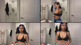 Trying on outfits