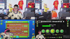 😈 BLOODBATH DÍA 2 (30%, 75-100%) 😈 VOLVEMOS AL GEOMETRY DASH 😈 SOMOS MUY GUAPOS 😈 A DEDE4R CUBOS 😈