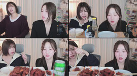 25살 킹반인동생과 닭강정 먹방