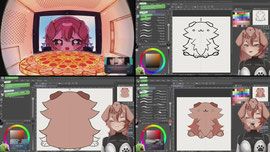 TWITCH ONLY ART STREAM! (road to 2k!)! ⋆˚⟡ ૮・ﻌ・ა |  !ADV !socials !discord !merch !clown !glasses