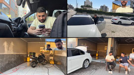 Yeni arabamızı yıkatmaya gidiyoruz