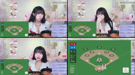 신입여캠) 전직 기아 치어리더 / 여캠바지 야구 편파중계