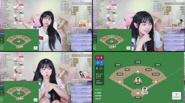 신입여캠) 전직 기아 치어리더 / 여캠바지 플옵 1차전 야구 편파중계